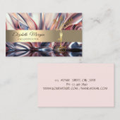 Elegant Gold Tree Lotus Yoga Abstract Visitekaartje (Voorkant / Achterkant)