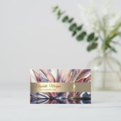 Elegant Gold Tree Lotus Yoga Abstract Visitekaartje (Staand voorkant)