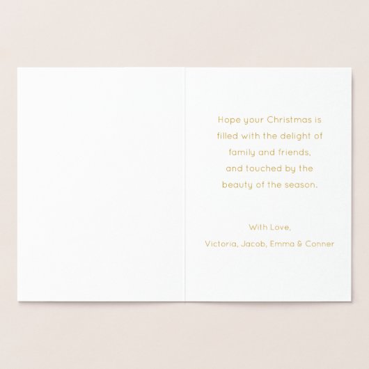 Elegant Gold Tree, niet met kerstmis Folie Kaarten (Binnen)