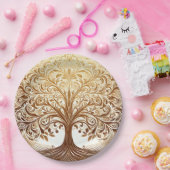 Elegant Gold Tree of Life Celebration Papieren Bordje (Feest)