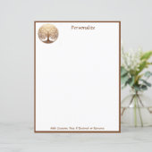 Elegant Gold Tree of Life Spiritual Zen (Staand voorkant)