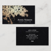 Elegant Gold Tree of Life Visitekaartje (Voorkant / Achterkant)