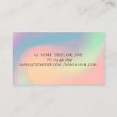 Elegant Gold Tree Yoga Holographic Visitekaartje (Achterkant)