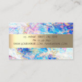 Elegant Gold Tree Yoga Instructor Opal Holographic Visitekaartje (Achterkant)