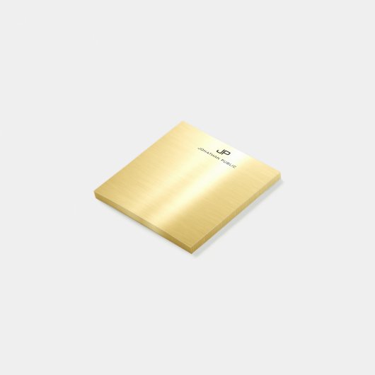 Elegant Gold Trendy Sjabloon Moderne Professional Post-it® Notes (Schuin)
