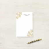 Elegant Gold Tribal Mandala Lace Design Post-it® Notes (Op bureau)