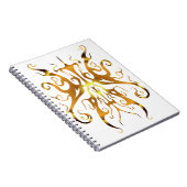 Elegant Gold Tribal Mask Abstract Design Notitieboek (Rechterzijde)