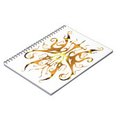 Elegant Gold Tribal Mask Abstract Design Notitieboek (Linkerzijde)