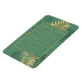 Elegant Gold Tropical laat de datum op Magneet (Linkerzijde)