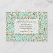 Elegant Gold Tropical Palm laat een ontwerp van ee Visitekaartje (Achterkant)