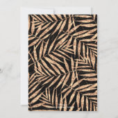 Elegant Gold Tropical Palm Leaves Black Design Kaart (Achterkant)
