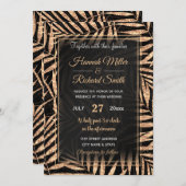 Elegant Gold Tropical Palm Leaves Black Design Kaart (Voorkant / Achterkant)