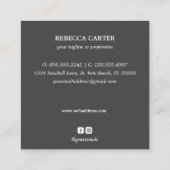 Elegant Gold Tropical Starfish Beach Coastal Vierkante Visitekaartje (Achterkant)