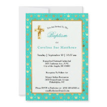 Elegant Gold Turquoise Crown Baptisme
