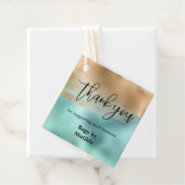 Elegant Gold Turquoise Promotion Hang Labels (In situ)