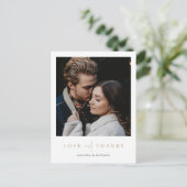 Elegant Gold Typografie Foto Weddenschap Hartelijk Briefkaart (Staand voorkant)