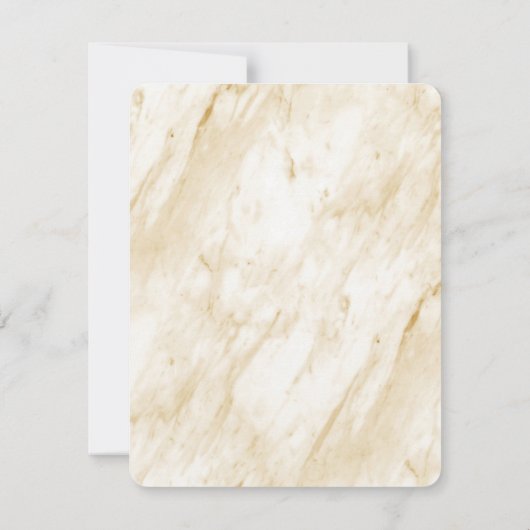 Elegant Gold Typografie met Marble Back Photo Save The Date (Achterkant)