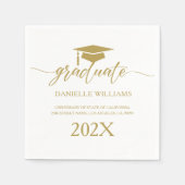 Elegant Gold Typografie op een witte achtergrond Servet (Voorkant)