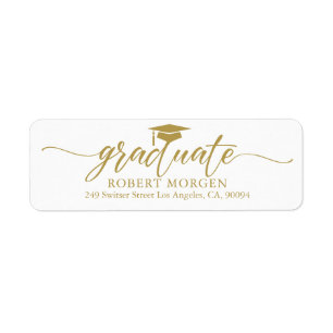 Elegant Gold Typografie op witte achtergrond Etiket