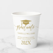 Elegant Gold Typografie op witte achtergrond Papieren Bekers (Voorkant)