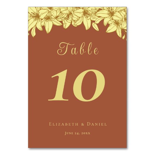 Elegant Gold Typography Terracotta Wedding Kaart (Voorkant)