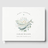 Elegant Gold Underwater Floral Fish Baby shower Gastenboek (Voorkant)