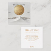 Elegant Gold Venus Ketting Display Vierkante Visitekaartje (Voorkant / Achterkant)