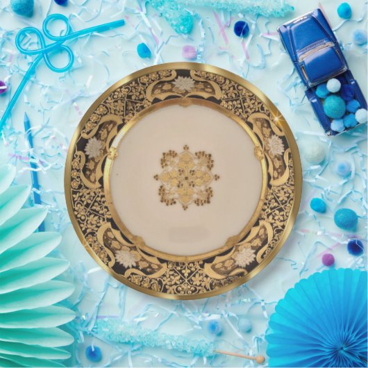 Elegant Gold Viennese Papieren Bordje (Feest)