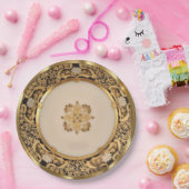 Elegant Gold Viennese Papieren Bordje (Feest)