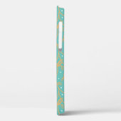 Elegant Gold Vines Aqua Case-Mate iPhone Case (Achterkant / Links)