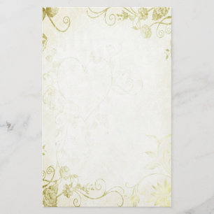 Elegant Gold Vintage Wedding Briefpapier