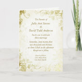 Elegant Gold Vintage Wedding Invitation (Voorkant)