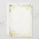 Elegant Gold Vintage Wedding Invitation Kaart (Achterkant)