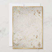 Elegant Gold Vintage Wedding Invitation Kaart (Achterkant)