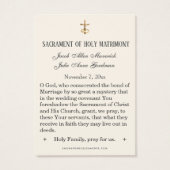 Elegant Gold Virgin Mary Wedding Heilige Kaarten Visitekaartje (Achterkant)