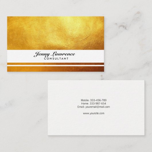 Elegant Gold Visitekaartje (Voorkant / Achterkant)