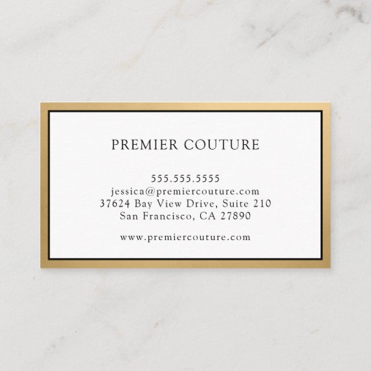 Elegant Gold Visitekaartje (Achterkant)