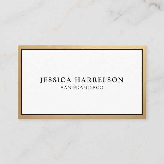 Elegant Gold Visitekaartje (Voorkant)