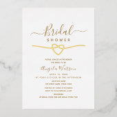 Elegant Gold Vrijgezellenfeest Folie Uitnodiging (Voorkant)