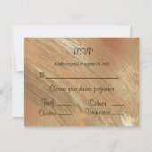 Elegant Gold Waterverf Brush Strokes Patroon RSVP Kaartje (Voorkant)