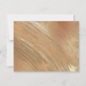 Elegant Gold Waterverf Brush Strokes Patroon RSVP Kaartje (Achterkant)