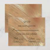 Elegant Gold Waterverf Brush Strokes Patroon RSVP Kaartje (Voorkant / Achterkant)