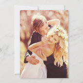 Elegant Gold Waterverf Floral Script Wedding Invi Kaart (Achterkant)