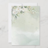 Elegant Gold Waterverf Green Quinceañera Kaart (Achterkant)