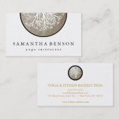Elegant Gold Waterverf Tree Yoga en Meditation Visitekaartje (Voorkant / Achterkant)