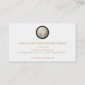 Elegant Gold Waterverf Tree Yoga en Meditation Visitekaartje (Achterkant)