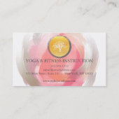 Elegant Gold Waterverf Tree Yoga en Meditation Visitekaartje (Achterkant)