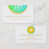Elegant Gold Waterverf Tree Yoga en Meditation Visitekaartje (Voorkant / Achterkant)