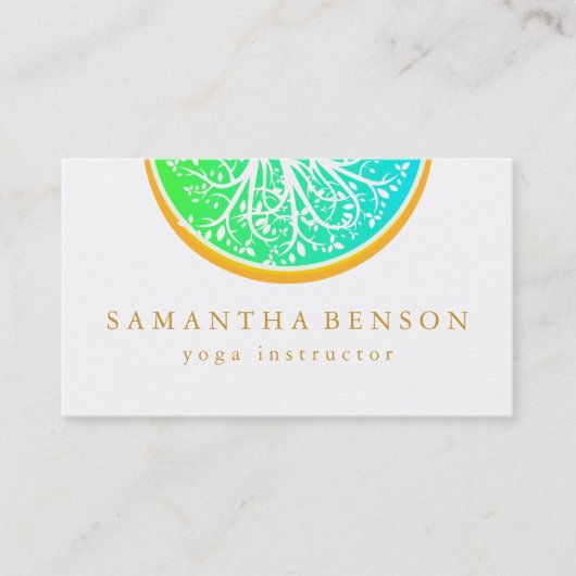 Elegant Gold Waterverf Tree Yoga en Meditation Visitekaartje (Voorkant)