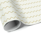 Elegant Gold Wavy Kerstmis Cadeaupapier (Rol Hoek)